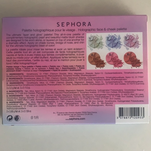 NIB Sephora Holographic Face and Cheek Palette - Picture 4 of 5